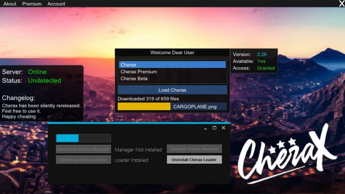 Grand Theft Auto 5 (GTA V): Чит-Мод/Cheat-Mode (Cherax v2.26) [1.48]