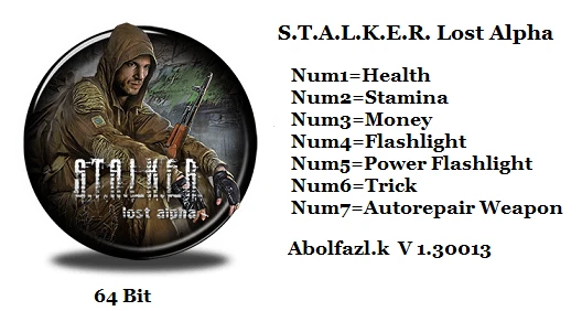 S.T.A.L.K.E.R: Lost Alpha: Трейнер/Trainer (+7) [1.30013: x64] {Abolfazl.k}