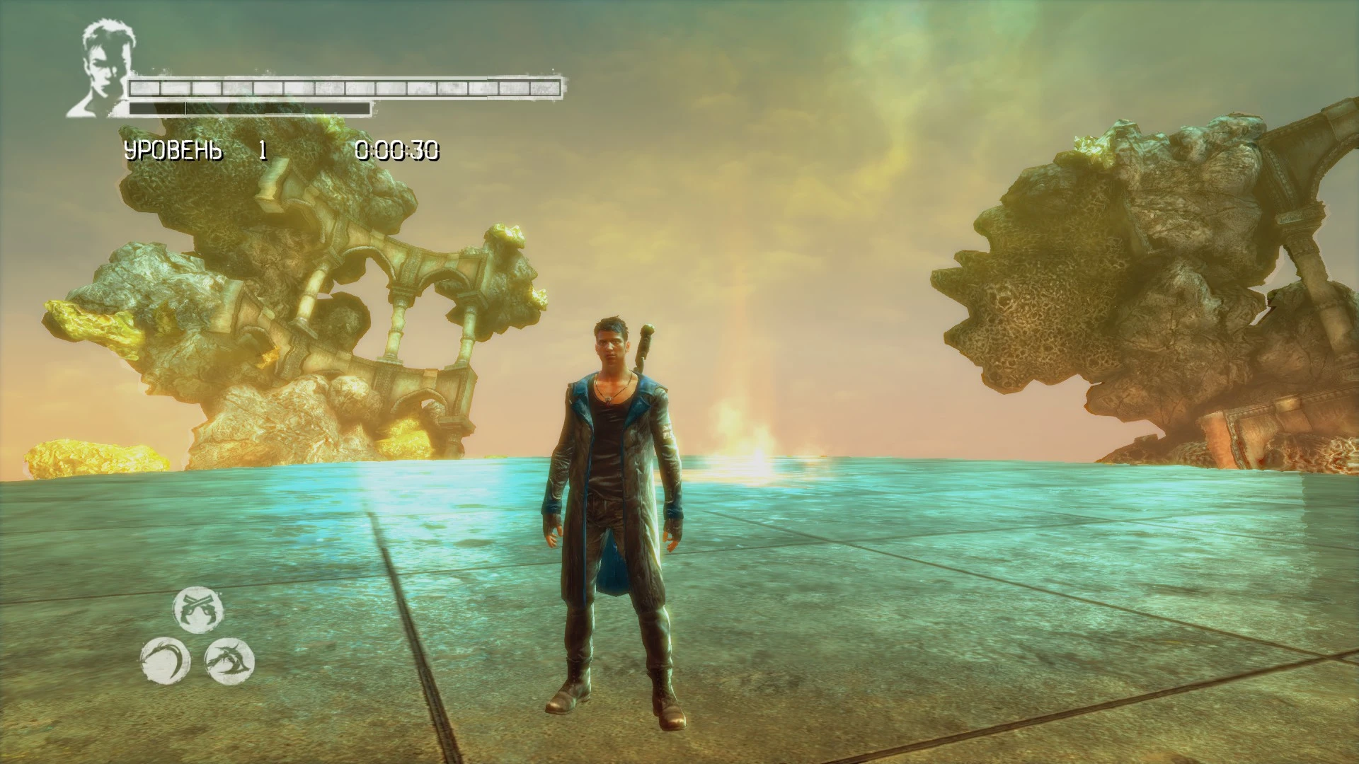 DmC: Devil May Cry "Костюм Данте с черной майкой и синими вставками"