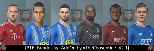 PES 2019 "AddOn Bundesliga Facepack v2.1"