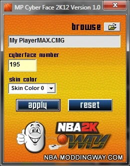 NBA 2K12 "My Player Cyber Face 1.0"