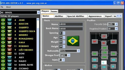 PES-ARG Editor 2008 v0.01 (beta
