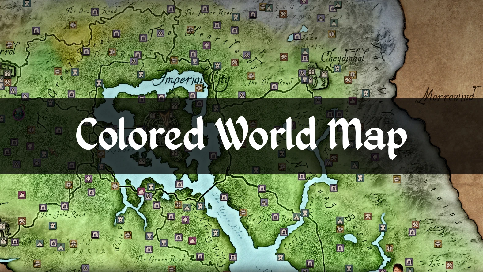 The Elder Scrolls 4: Oblivion Remastered "Цветная карта мира" [1.1]