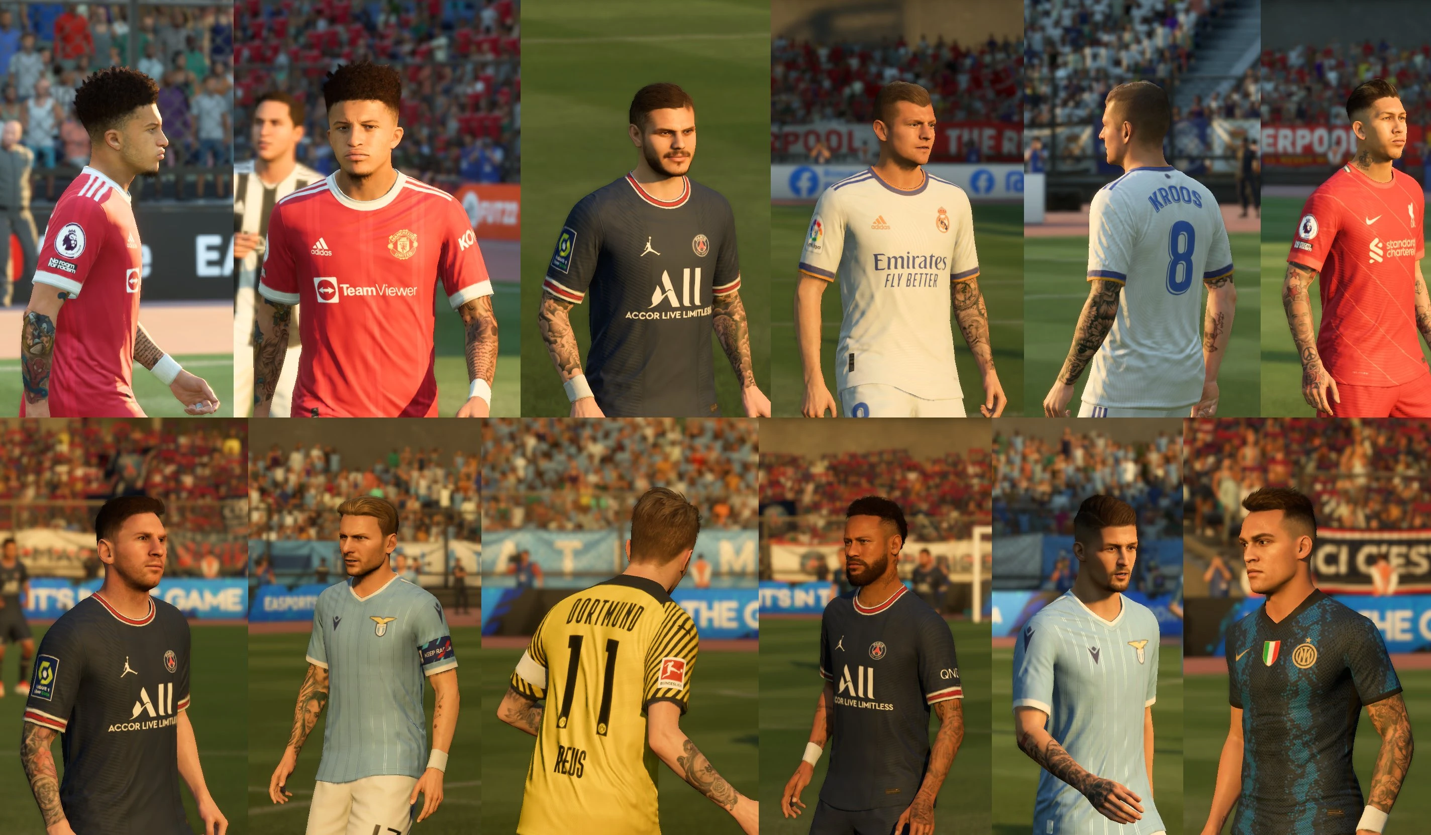 FIFA 22 "Большой пак лиц и тату от FCB17 2.0"