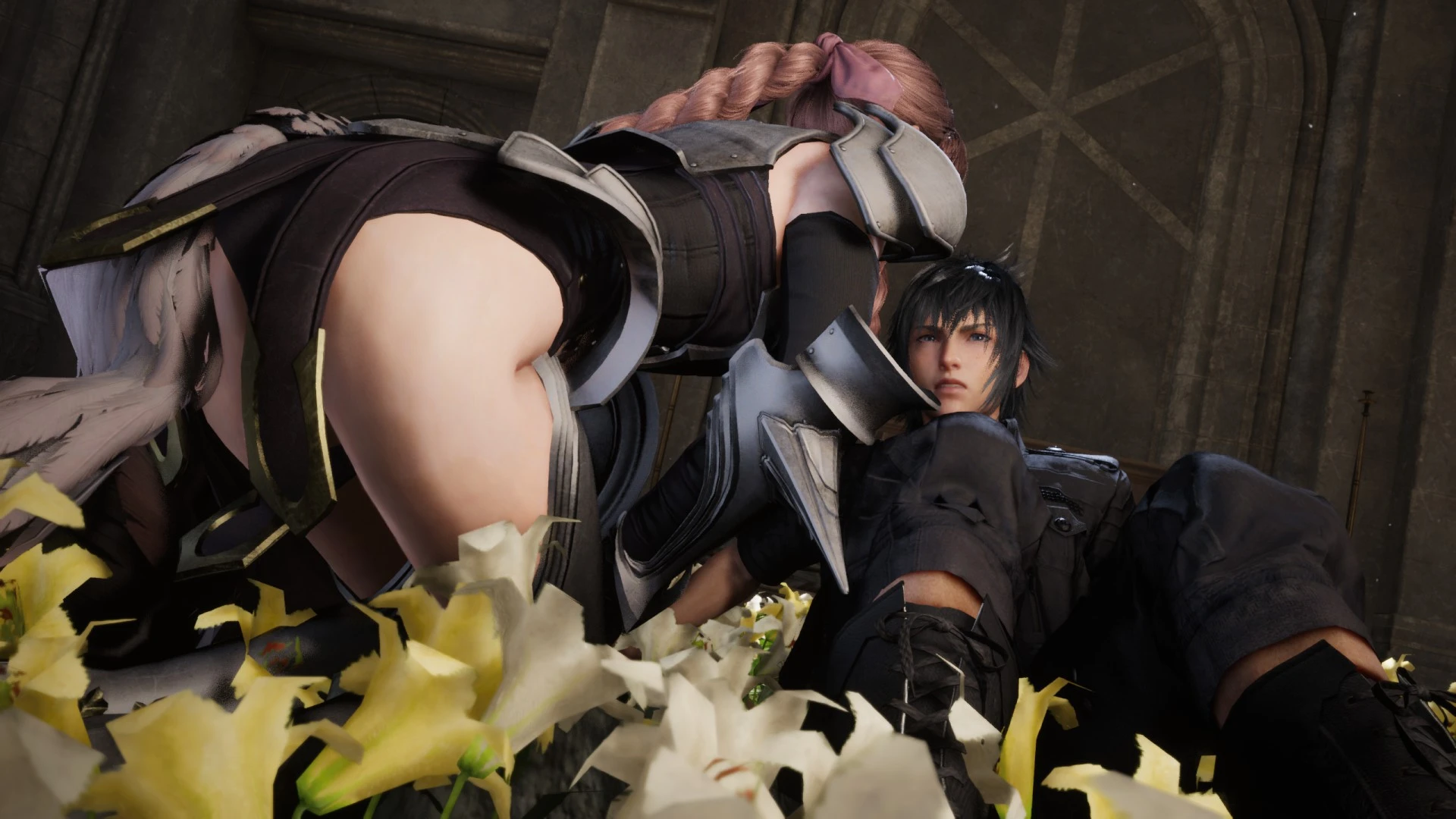 Final Fantasy 7 Remake "Аэрис в доспехах из Final Fantasy XIII-2"