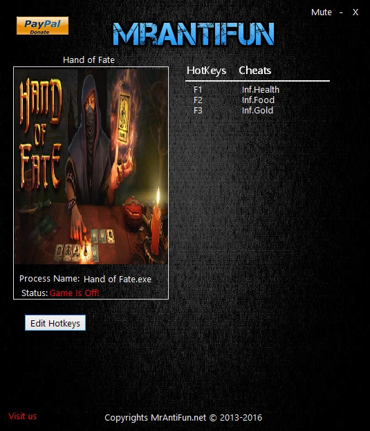 Hand Of Fate: Трейнер/Trainer (+3) [1.3.4] {MrAntiFun}