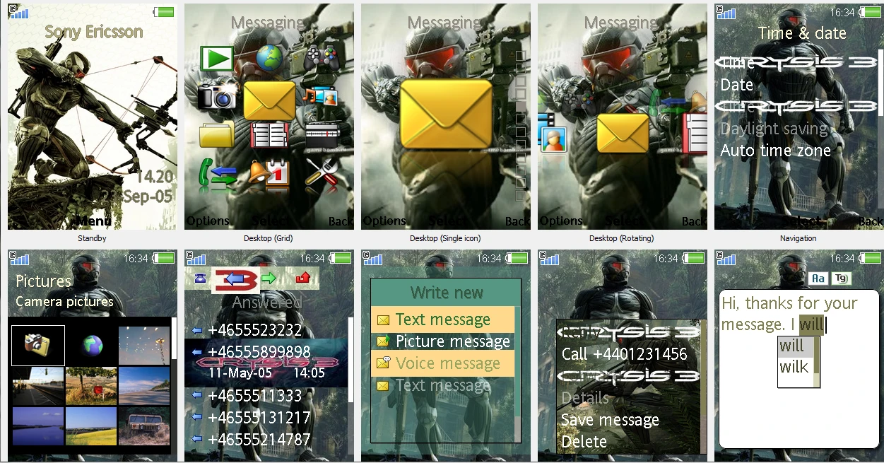 Crysis 3 "Sony Ericsson Theme 240x320"