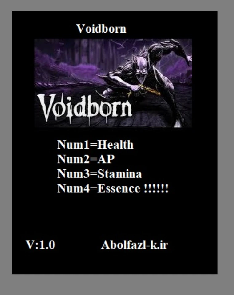 Voidborn "Трейнер +4" [1.0] {Abolfazl.k}