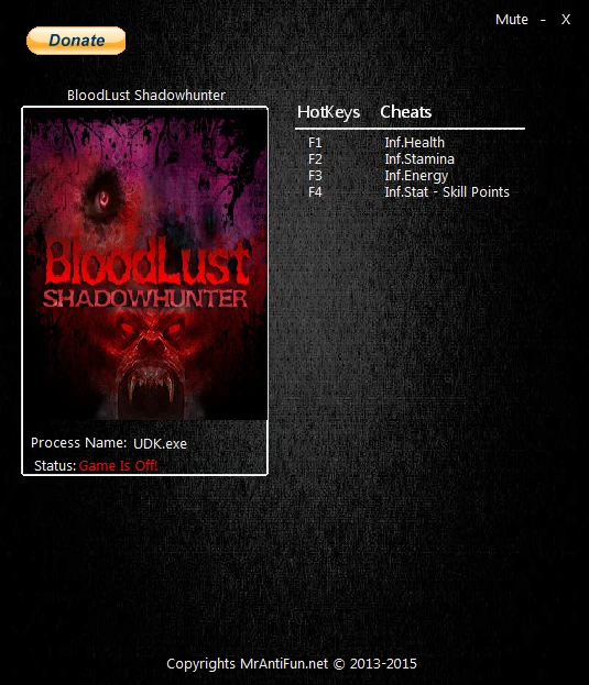 BloodLust Shadowhunter: Трейнер/Trainer (+4) [1.0] {MrAntiFun}