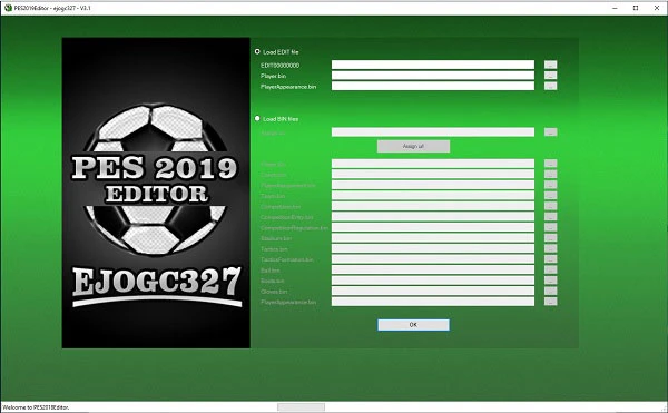 PES 2019 "Editor V3.1 by ejogc327"
