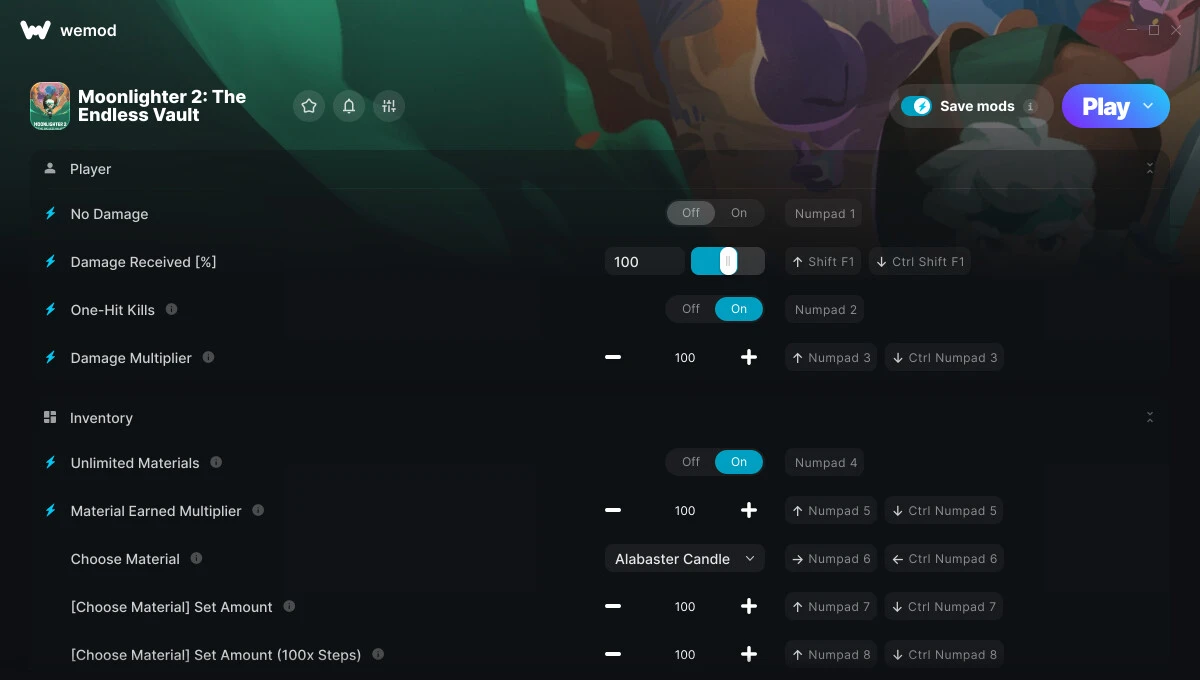 Moonlighter 2: The Endless Vault "Трейнер +22 от WeMod: Урон, мате, зелья и пр"