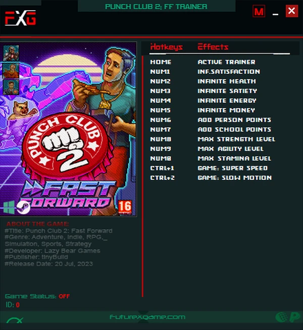 Punch Club 2 Fast Forward "Трейнер +12" [1.0.0 - 1.007] {FutureX}
