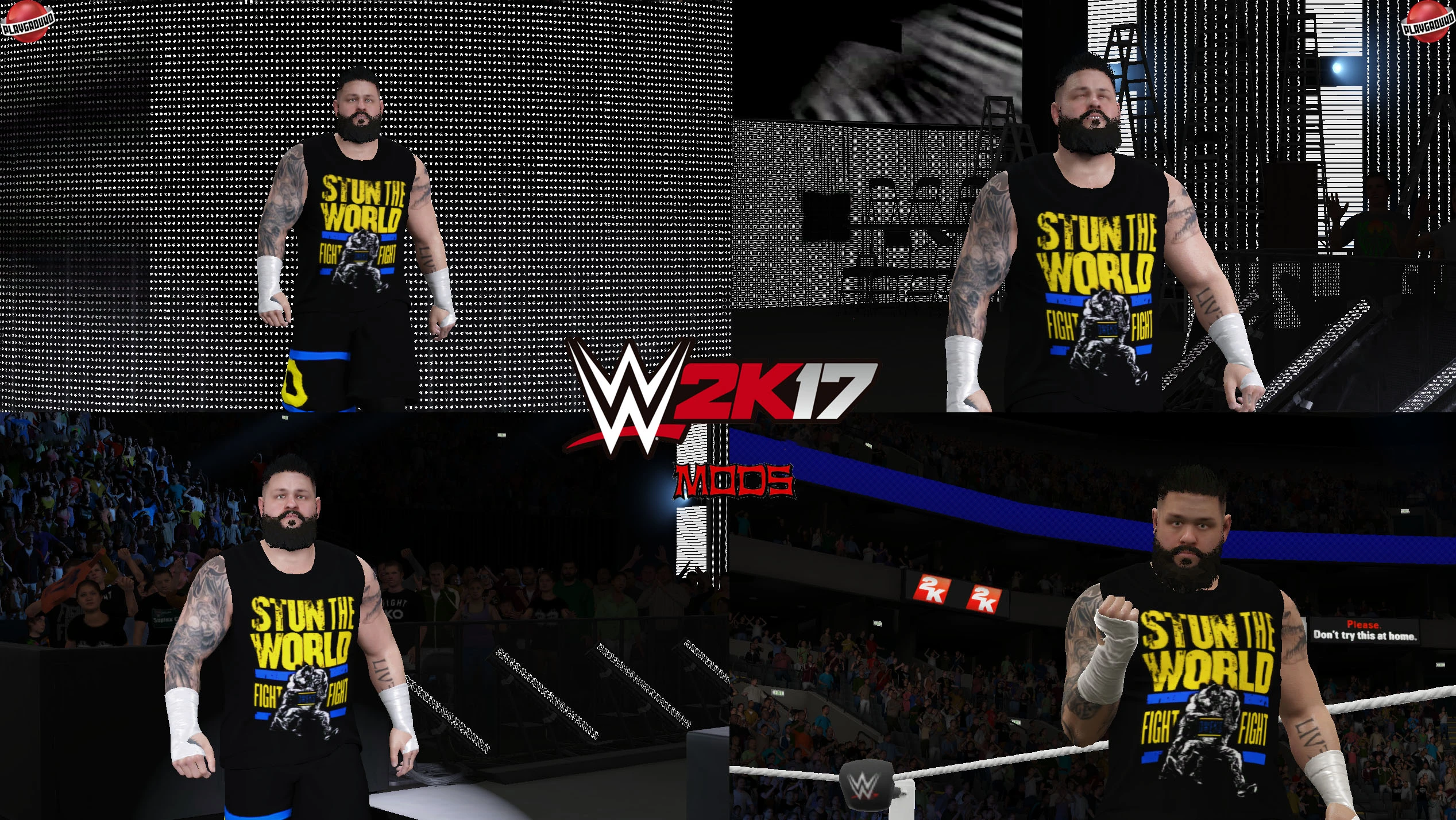 WWE 2K17 "Kevin Owens Stun The World Наряд (Лицевая анимация) WWE 2K19 Порт мод"
