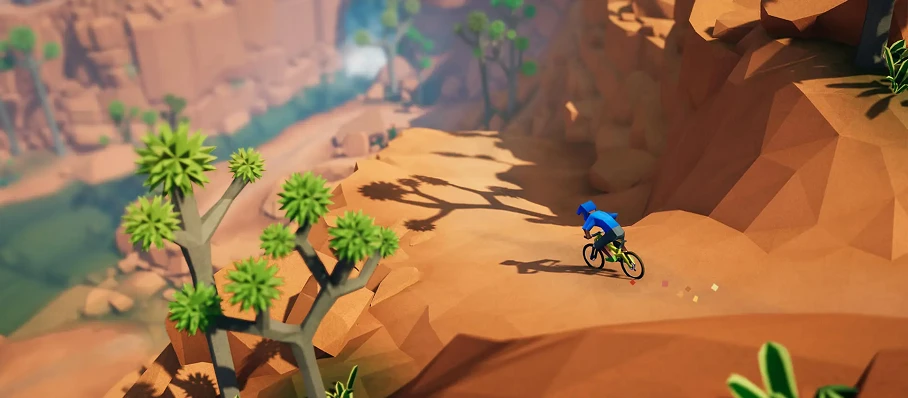 Геймплей Lonely Mountains: Downhill с Nintendo Switch