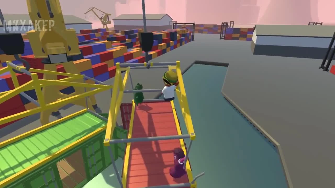 Gang Beasts. Смешные моменты (перевод) - Два парня и бабушка (VanossGaming)