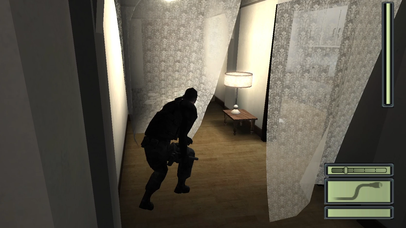 Удивительно: В 2002 году динамическое освещение и физика ткани в Splinter Cell были довольно впечатляющими