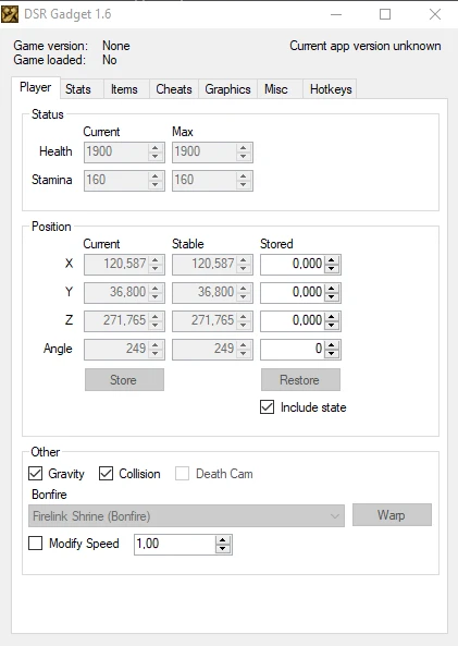 Dark Souls - Remastered: Редактор Сохранений + Читы / Save Editor + Cheats [DSR Gadget 1.6]