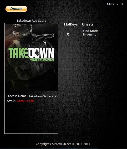Takedown: Red Sabre: Трейнер/Trainer (+2) [1.0] {MrAntiFun}