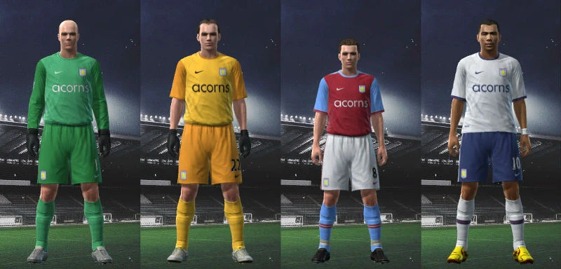 PES 2009 "Aston Villa 09-10 Kit Set by Nicklaaas"