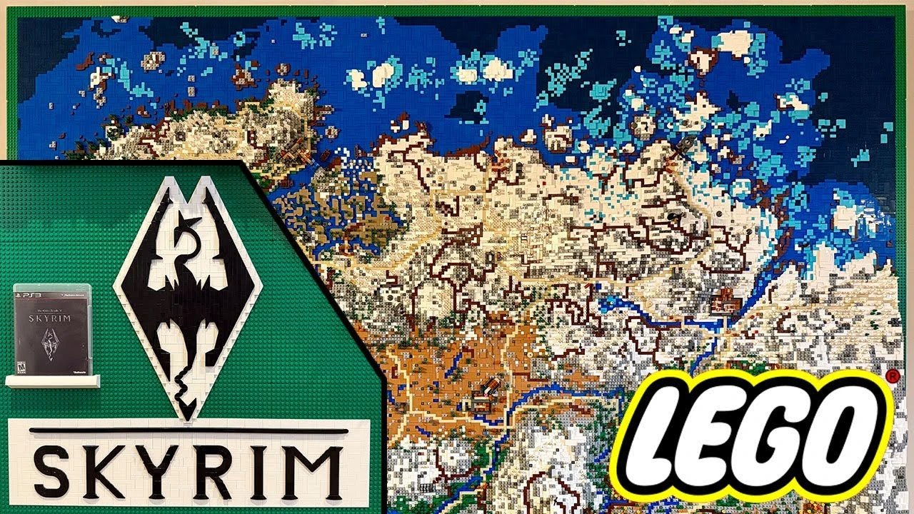 2,5 года и 74 тыс. деталей: карту из Skyrim построили с помощью LEGO