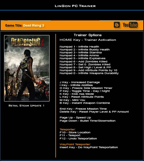 Dead Rising 3: Трейнер/Trainer (+25) [Update 1] {LinGon}
