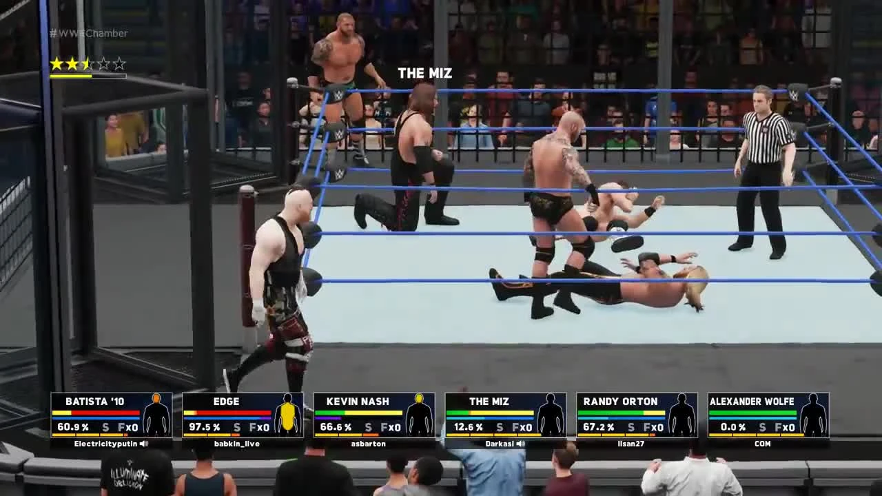 WWE 2k18 - 6 бойцов в клетке
