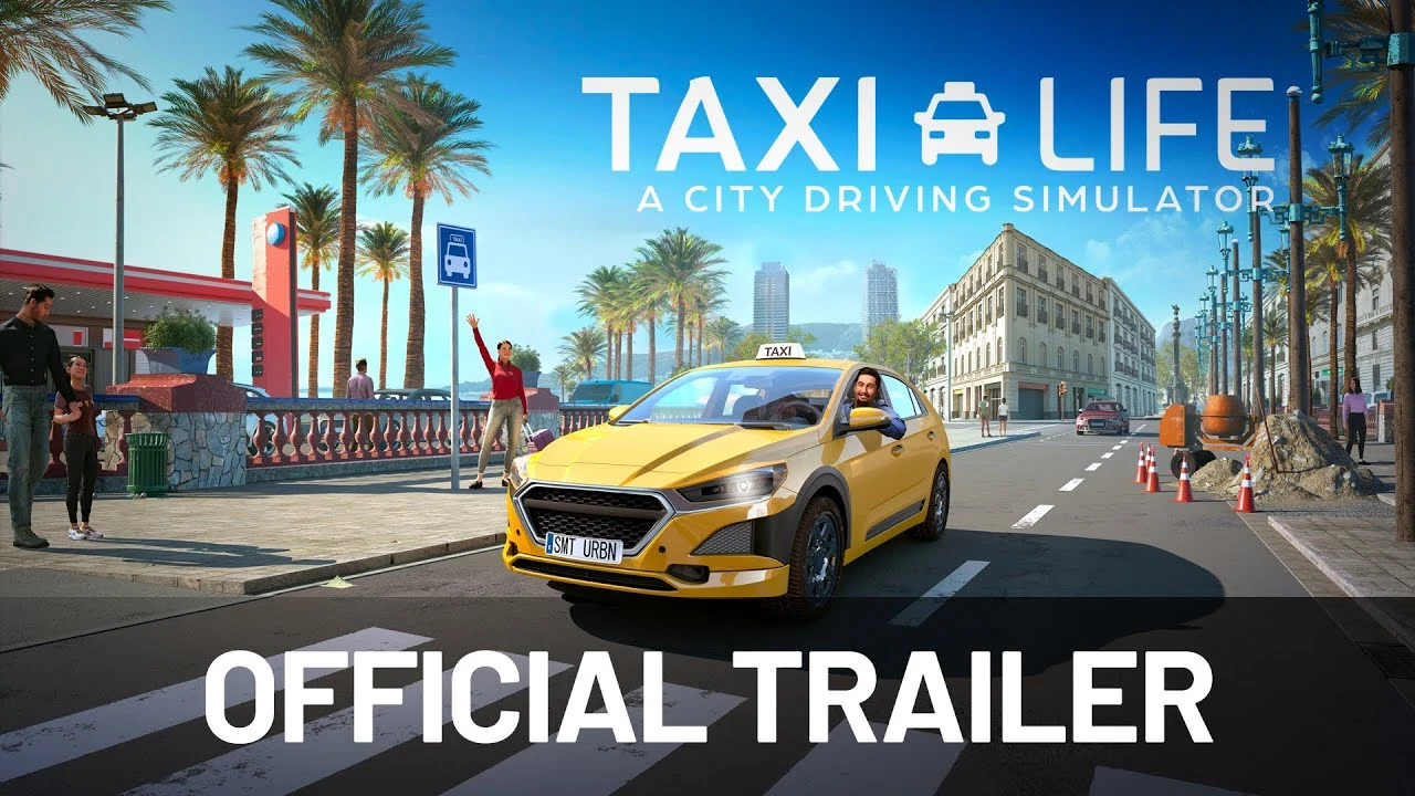 Яркая Барселона в новом трейлере симулятора такси Taxi Life: A City Driving Simulator