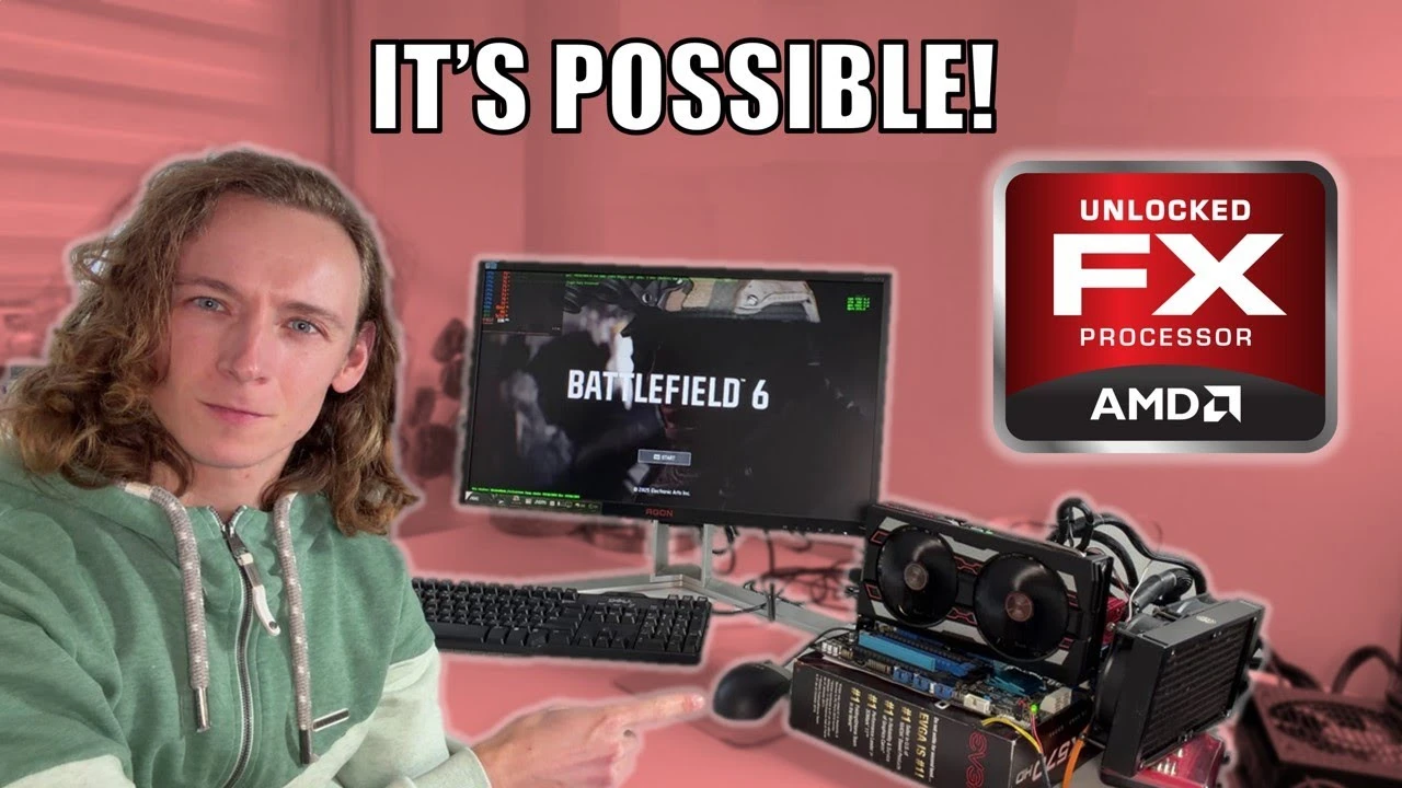 12-летний процессор AMD FX-9590 неожиданно плавно запустил Battlefield 6