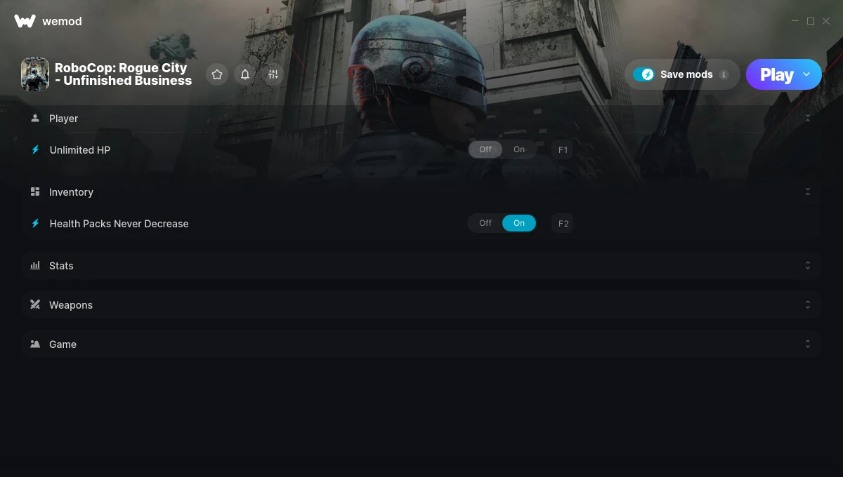 RoboCop: Rogue City - Unfinished Business "Трейнер +6" [UPD: 20.07.2025] {ColonelRVH / WeMod}