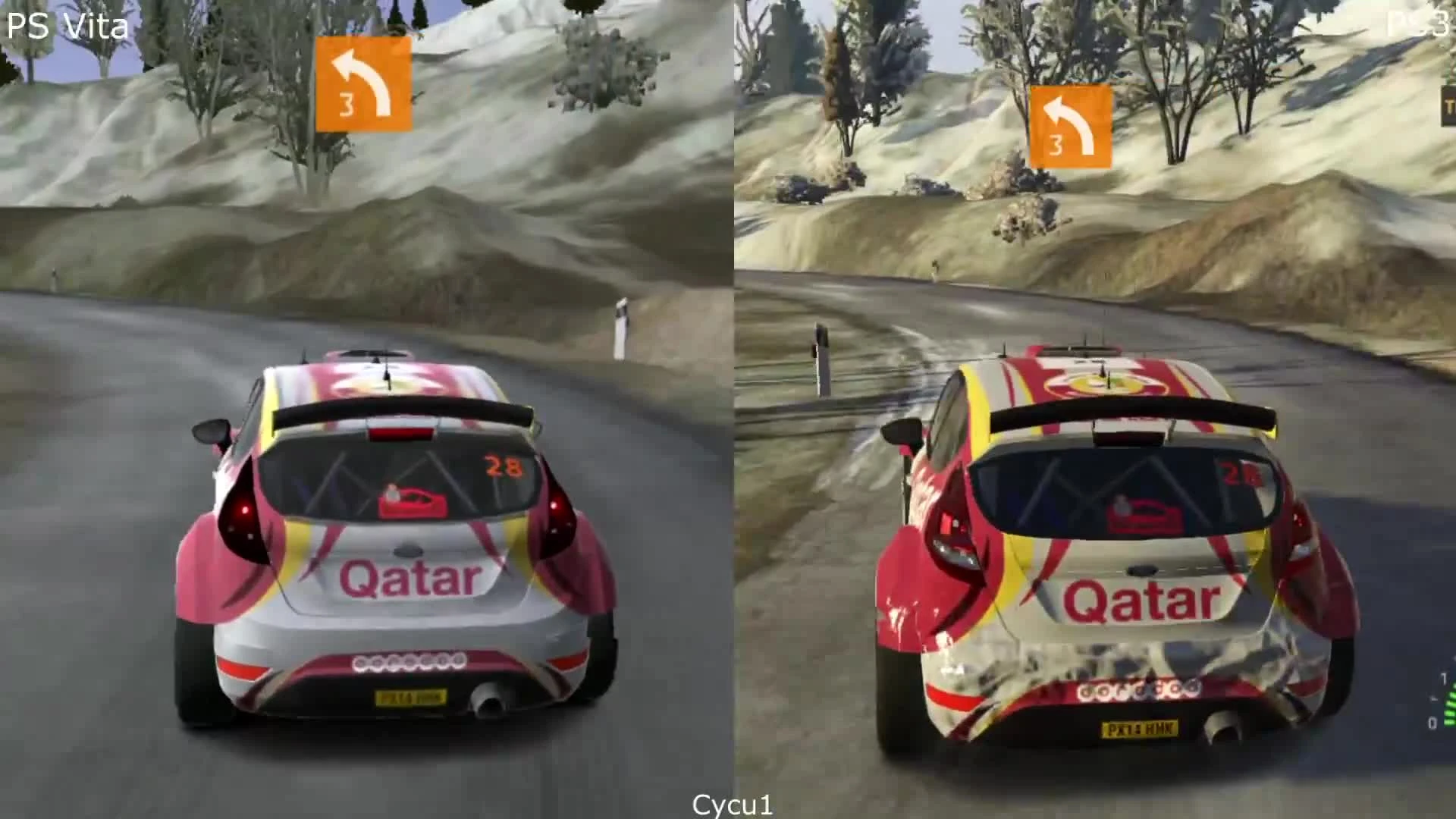 WRC 5 PS Vita vs PS3 Сравнение графики