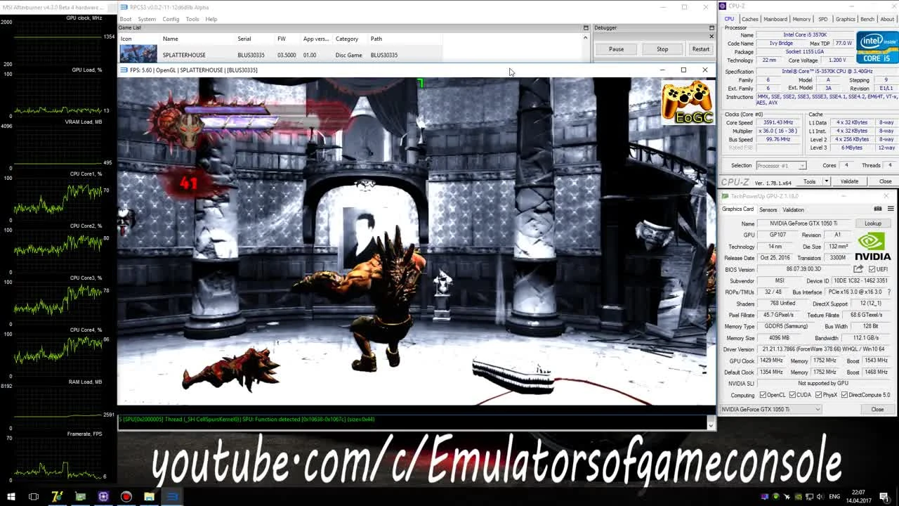 RPCS3 PS3 Emulator - Splatterhouse (2010). Ingame. OpenGL. Test #1