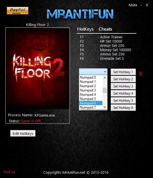 Killing Floor 2: Трейнер/Trainer (+5) [1078] {MrAntiFun}