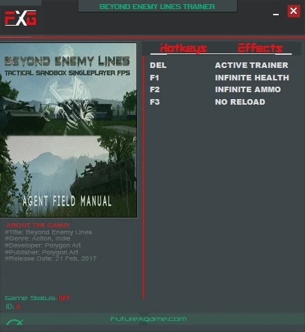 Beyond Enemy Lines: Трейнер/Trainer (+3) [1.0] {FutureX}