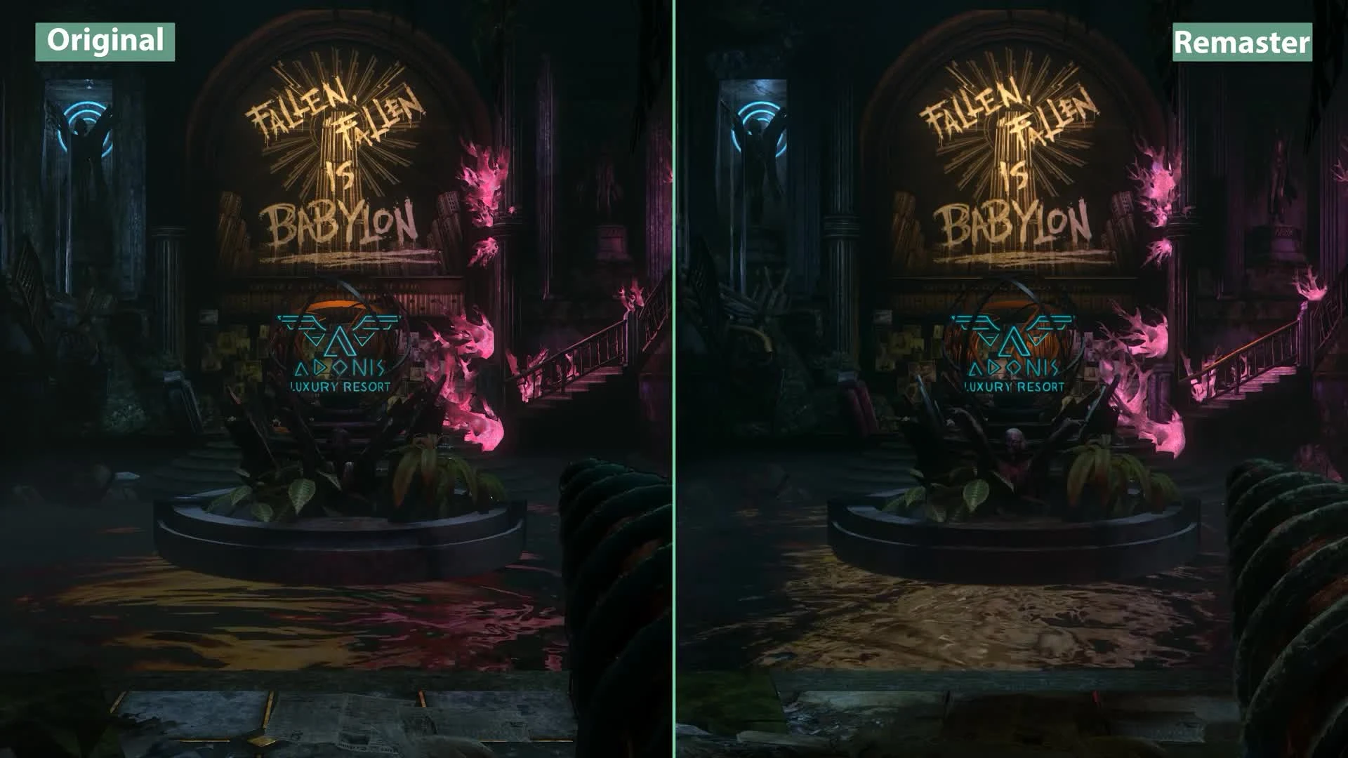 BioShock 2: сравнение графиик оригинала и ремастера (Candyland)