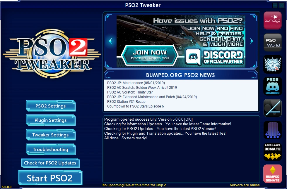 Phantasy Star Online 2 "Луанчер PSO2 Tweaker"