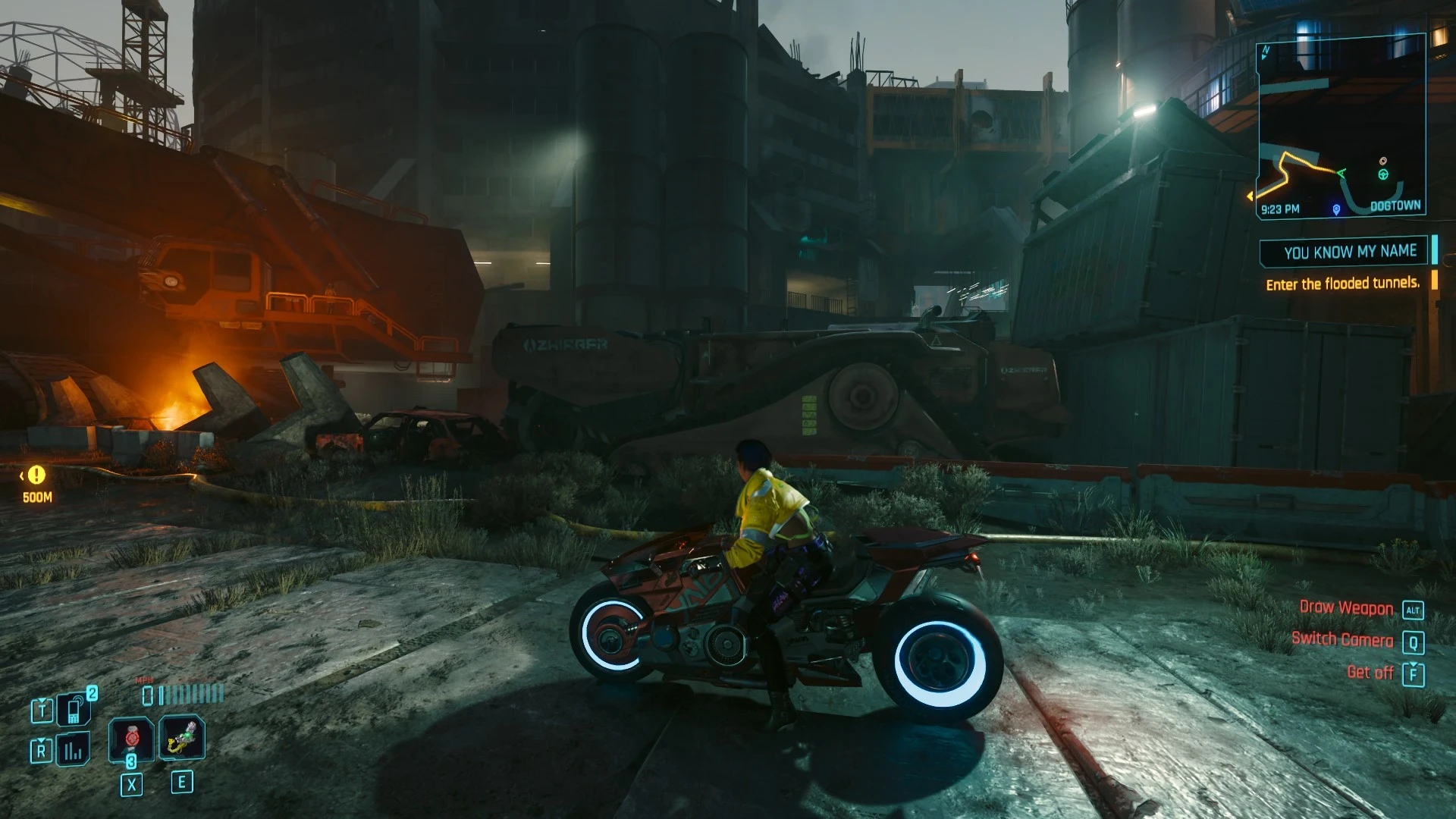 Cyberpunk 2077 "Исправление ошибки с неоновыми ободами Кусанаги"