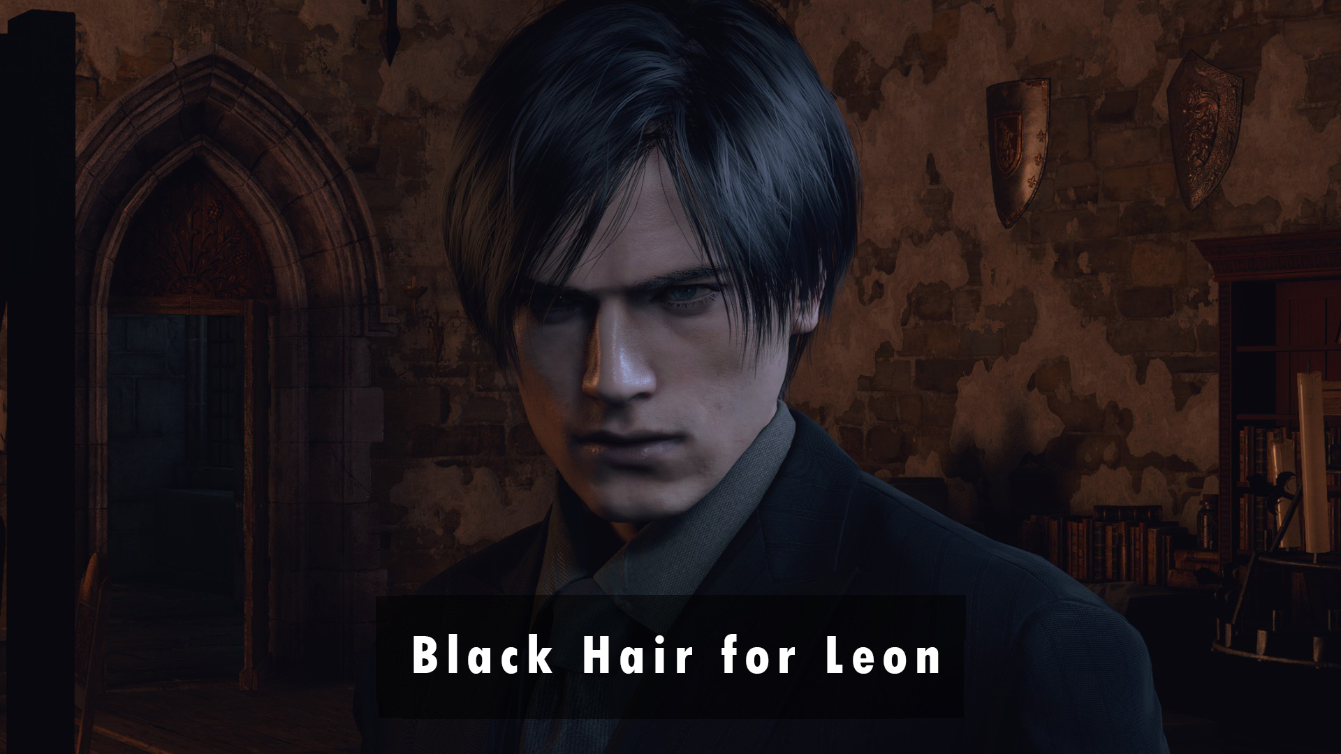 Resident Evil 4 Remake "Черные волосы и красные глаза для Леона"