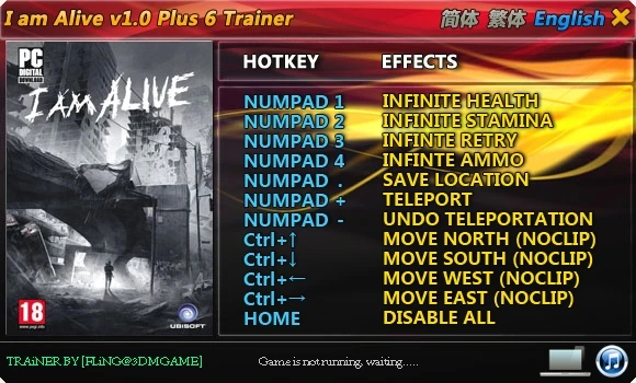 I Am Alive: Трейнер/Trainer (+6) [1.0] {FLiNG}