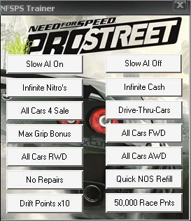 Трейнер (+14) для Need for Speed ProStreet