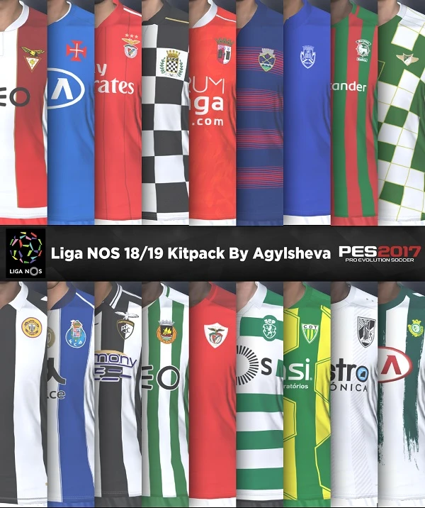 PES 2017 "Liga NOS Kits For Season 2018/19 by Agylsheva"