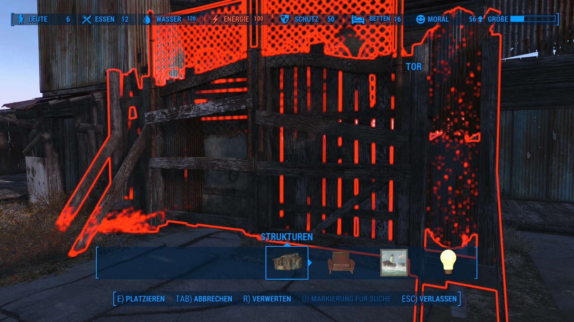 Fallout 4: Чит-Мод/Cheat-Mode (Убираем ограничения для стройки / Place in Red)