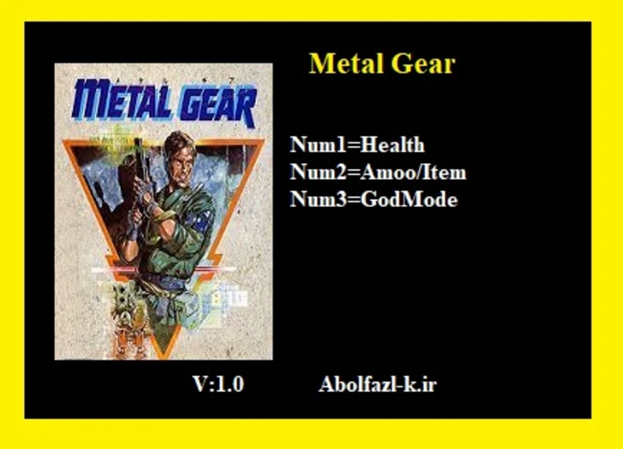 Metal Gear "Трейнер +3" [1.0] {Abolfazl.k}