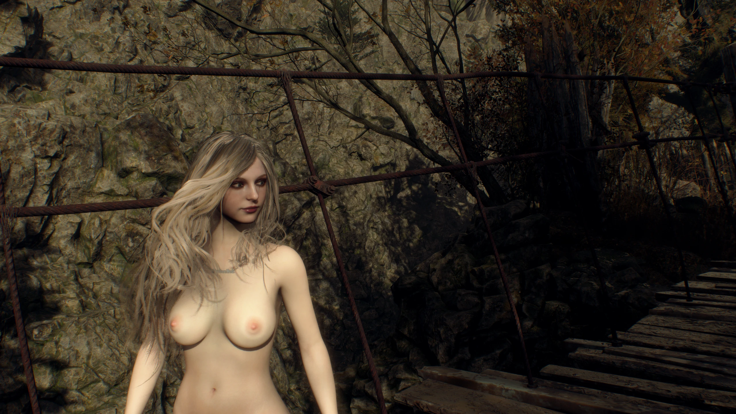 Resident Evil 4 Remake "Обнажённая играбельная Эшли" {shinyrosemods}