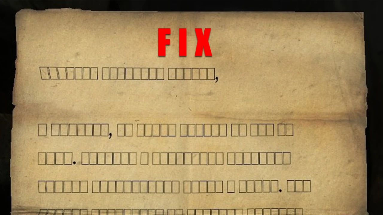 Skyrim Anniversary Edition "Фикс шрифтов в записках - удаление квадратов"