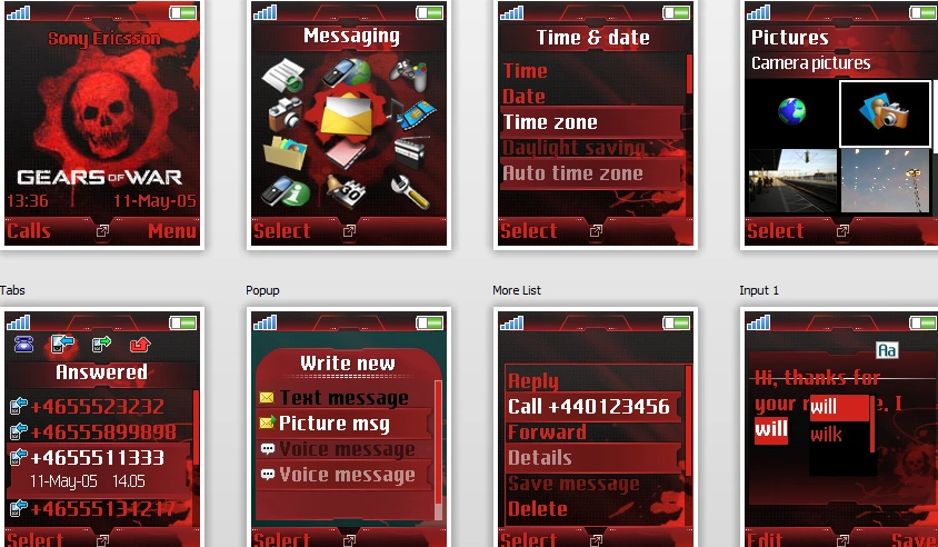 Gears of War "Sony Ericsson Theme 176x220"
