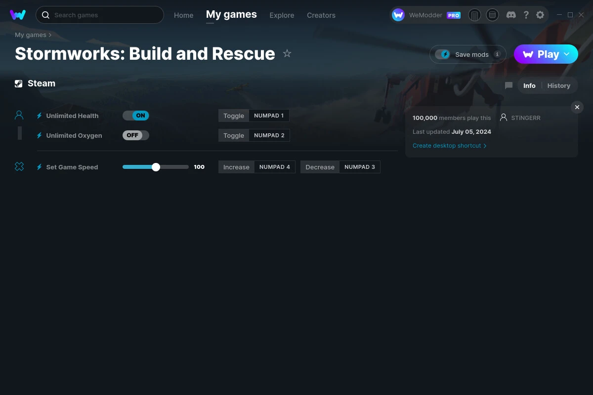 Stormworks: Build and Rescue "Трейнер +3" [UPD: 14.04.2025] {STiNGERR / WeMod}