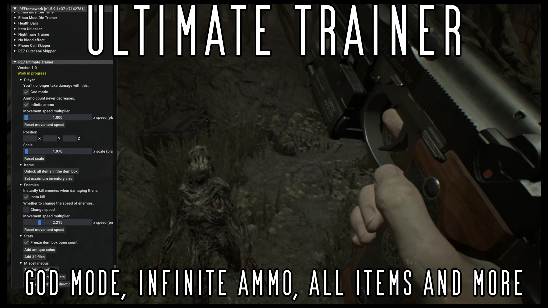 Resident Evil 7 "Ultimate Trainer - Здоровье, патроны и пр" [1.2] {d3sc0le}