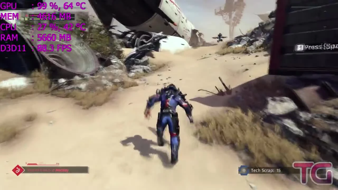 The Surge "Тест RX 580 - Ryzen 5 1500x"