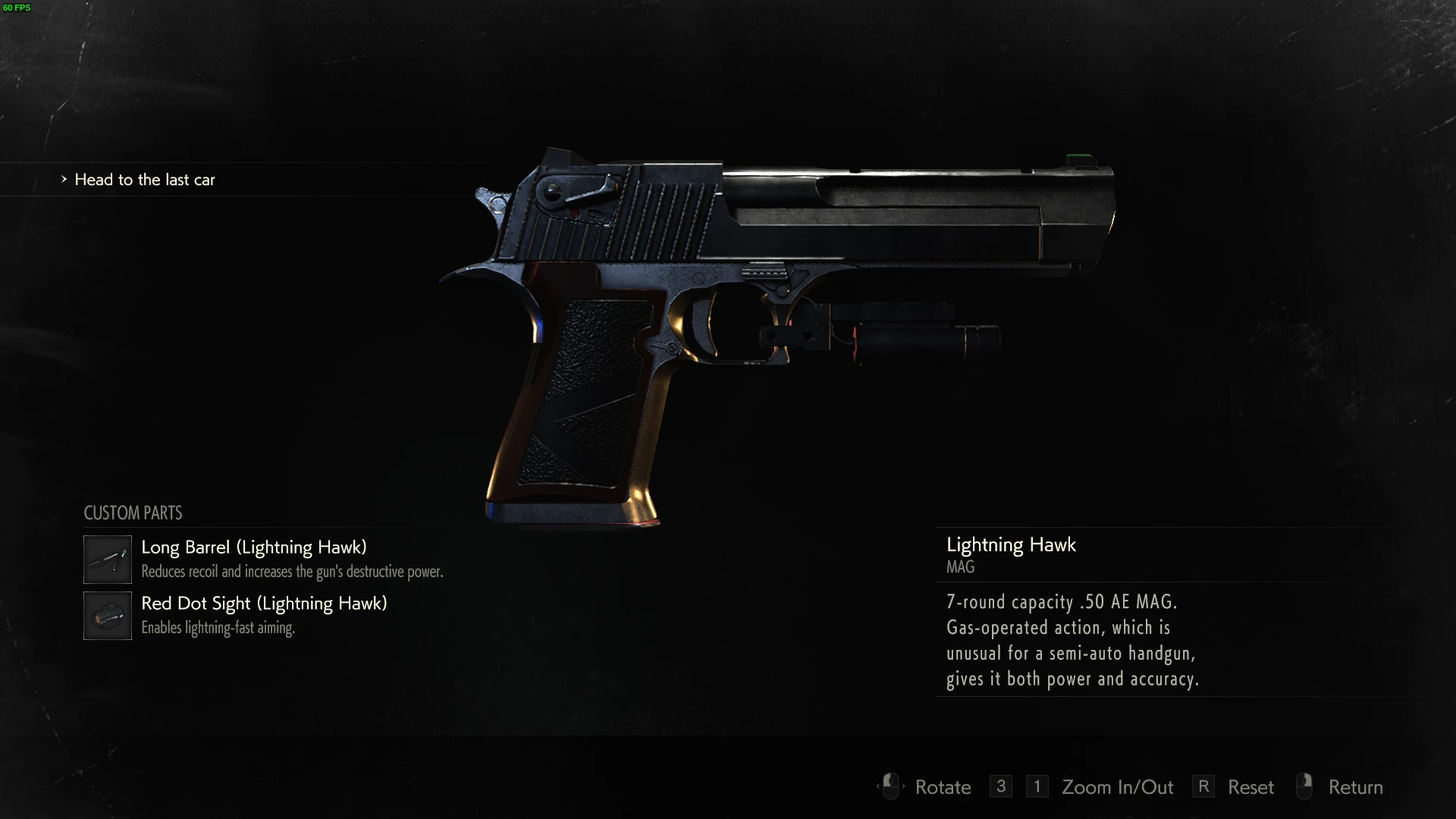 Resident Evil 2 "Улучшенный Lightning Hawk" [v1.0/v2.0]