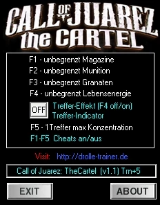 Call of Juarez - The Cartel: Трейнер (+5) [1.1] {drolle}